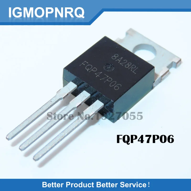 10 шт./лот FQP47P06 TO 220 47P06 60V P Channel MOSFET|Интегральные схемы| |