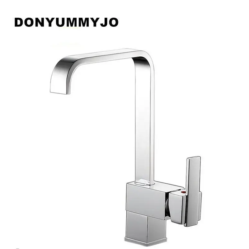 

DONYUMMYJO New Design Modern kitchen sink fauce Brass Swivel 360 Rotate Kitchen Sinks Faucet Single Handle for Kitchen Mixer Tap
