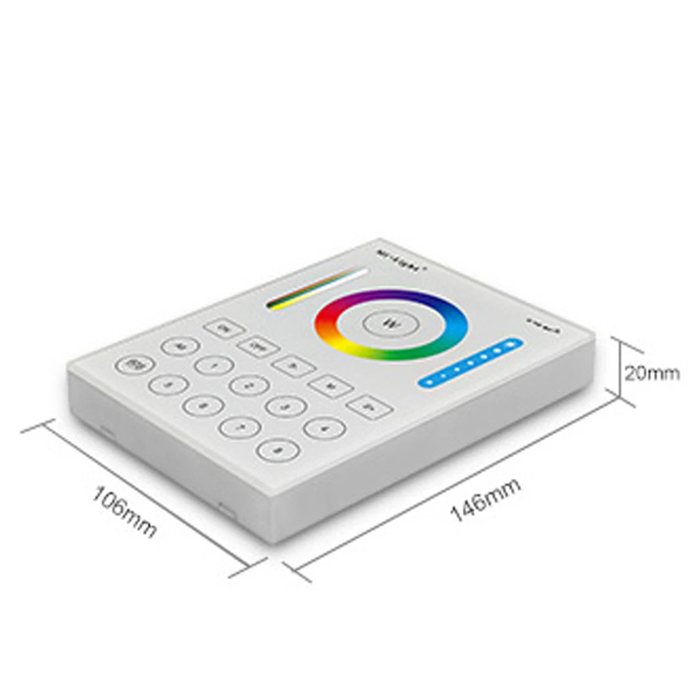 MiLight RGB CCT wifi 2,4G 8Zone RF Диммер FUT089 пульт дистанционного управления B8 Сенсорная панель настенный rgbw LS2 5в1 контроллер для светодиодной ленты