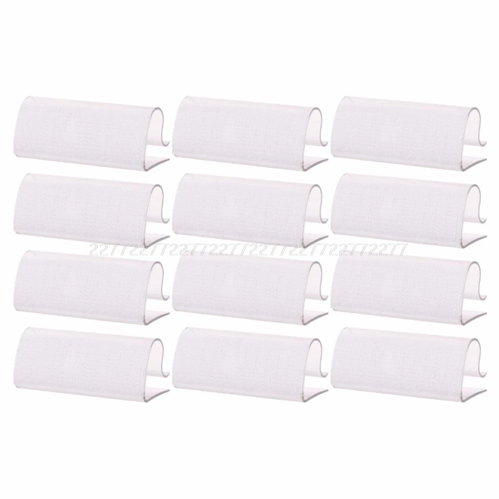 12 шт Кемпинг Пикник вечерние пластиковые скатерти крышка Юбка на зажимах зажим