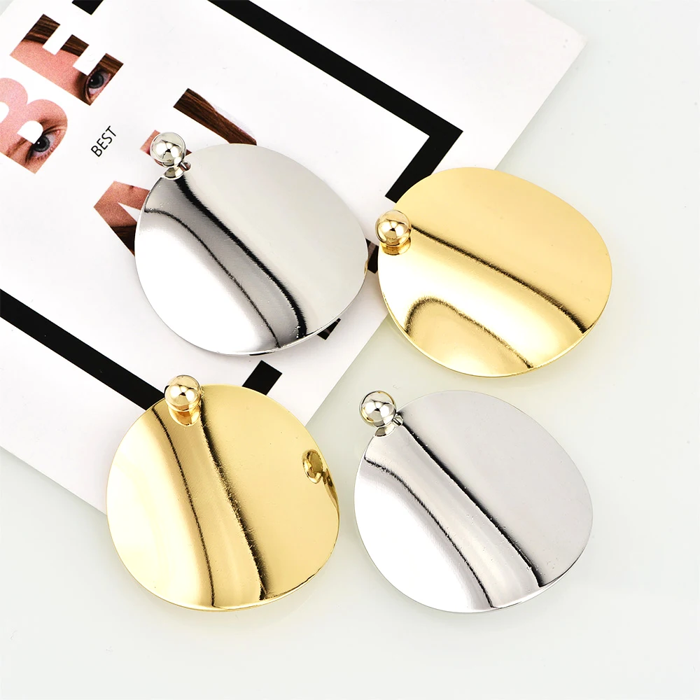 Модные Винтажные серьги Бохо простой: золото серебро цветные круглые с блестками