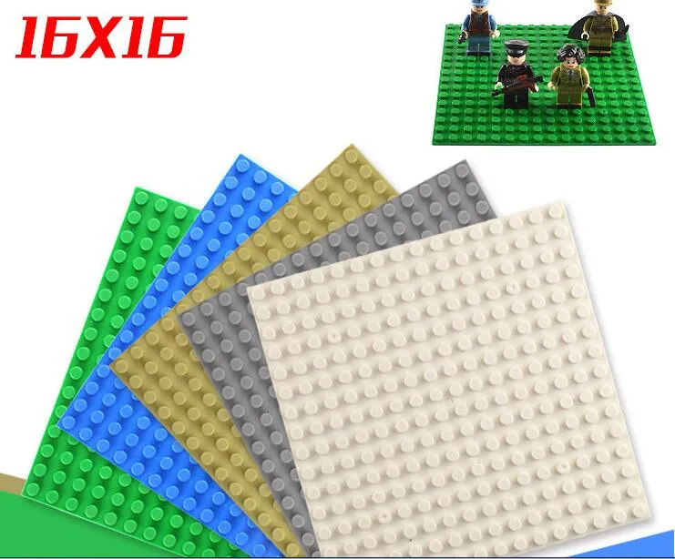 16*16 точек Двусторонняя плинтус доска Совместимость Legoing Minecraft Technic классические