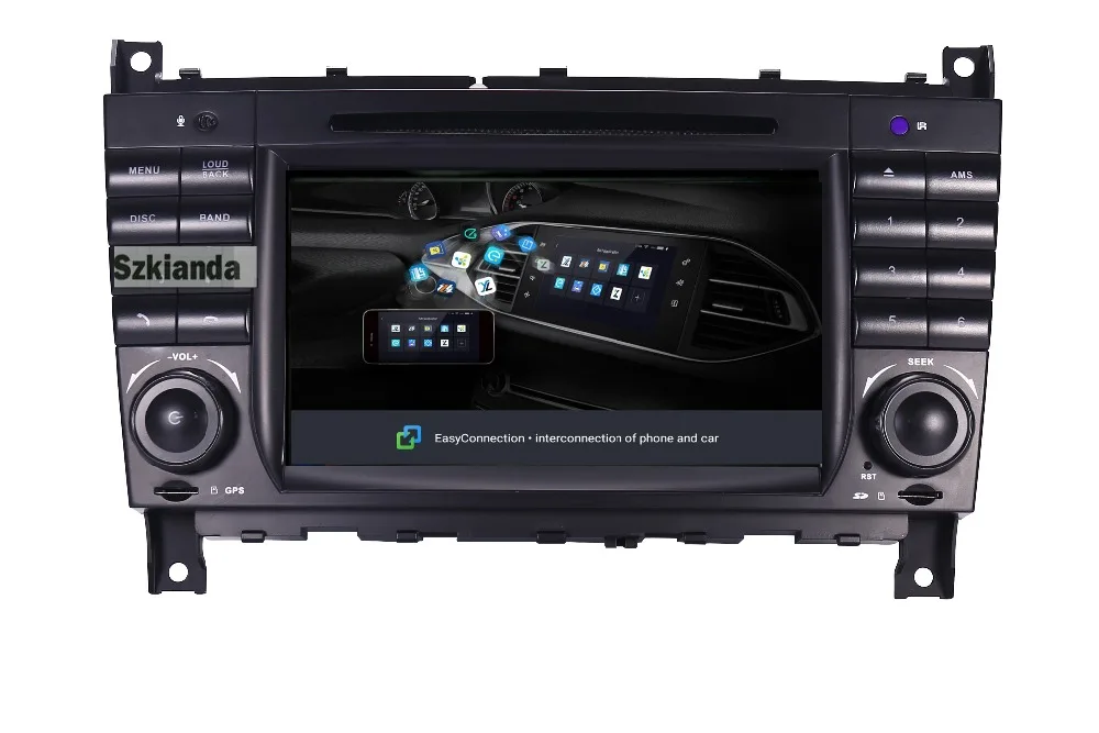 Автомобильный DVD плеер HD 1024x600 четырехъядерный Android 10 7 дюймов для Mercedes W203 android C200 C230