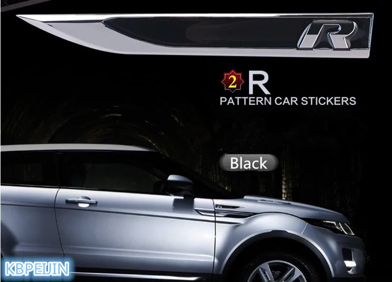 2 шт. металлическая для машины R Автомобильный значок на крыло наклейки ключей