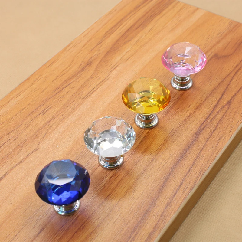 Ручки дверные из хрустального стекла с одним отверстием 30 мм|knob for furniture|pull knobdrawer
