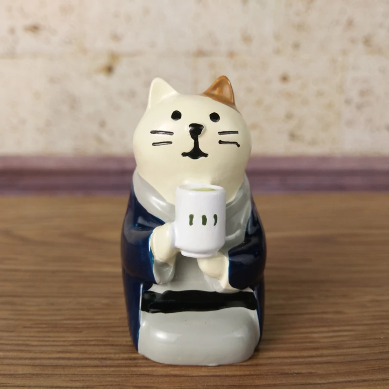 Q-glory японский zakka decole cat Смола украшения Kawaii home decor статуэтки кошек и миниатюры подарки декоративные ремесла