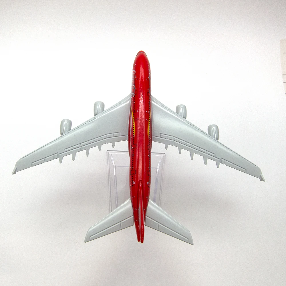 1/400 масштаб самолет красный Airbus A380 16 см сплав модель самолета игрушки Дети