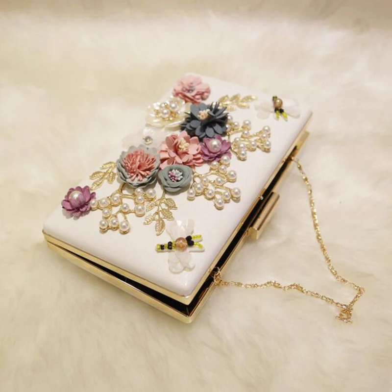 Новый Для женщин цветы Сумки модные Дизайн Diamond Flower вечерние Вечерние сумки