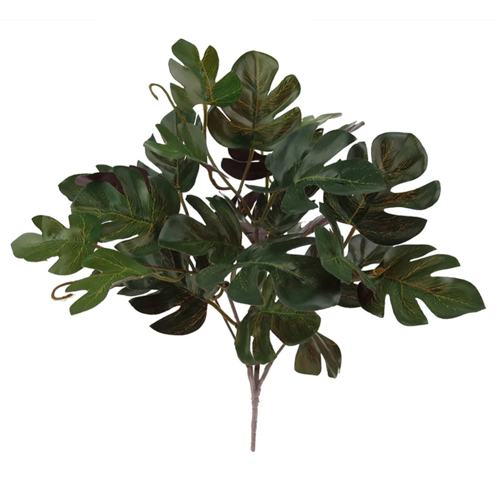 

5Fork Artificial Plants Green Grass Plastic Plant Wall Garden Home Decoration Artificial Flowers Fake plant Leaves Green Plant