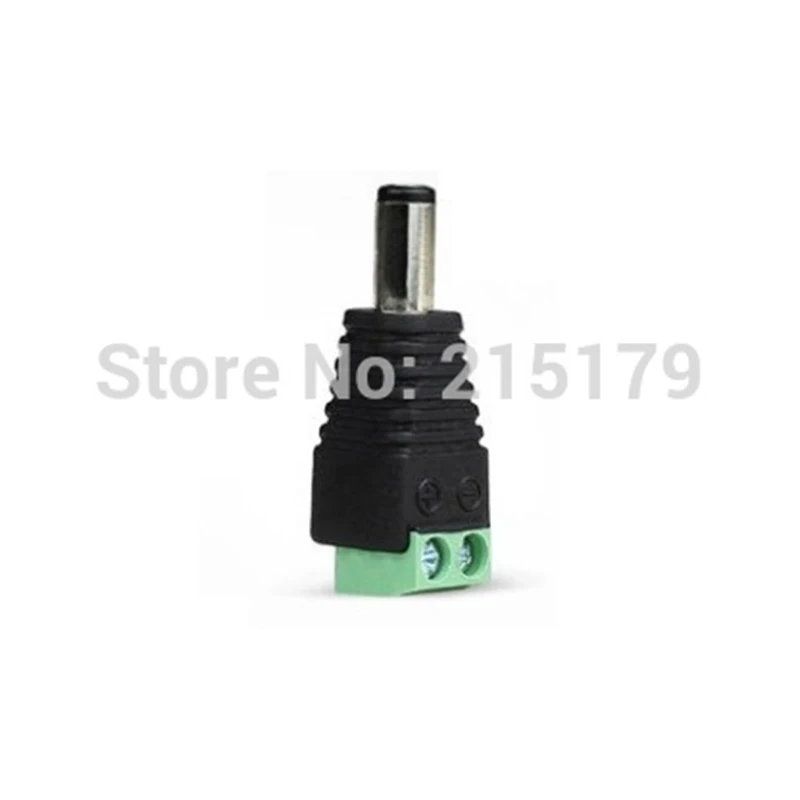 100pcs Surveillance cameras joint DC power connector from welding male head turn terminals 12 v plug with line column | Безопасность и