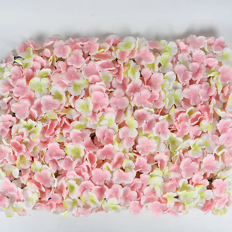 light yellow pink 6 шт. 60x40 см искусственные гортензии панно Цветы Свадебный фон центральные украшения Место Цветочный декор поддельные цветы - Цвет: light yellow pink