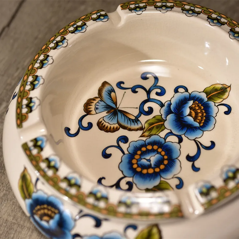 Новая модель! Американский кантри элегантный синий Papilio узор круговой Творческий