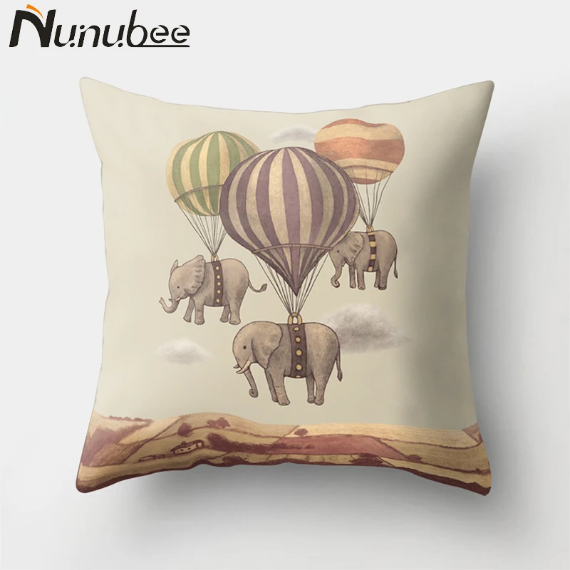 Nunubee подводный мир полиэстер чехлы Дельфин печатных Home Decor наволочки осьминог диванную подушку случай 45X45 см - Цвет: 1700K3133