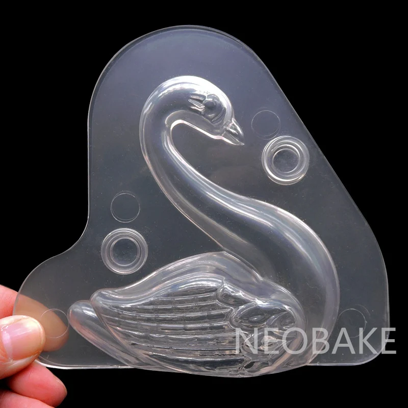 

Plastic Swan Chocolate Mold 3D Swan Candy Sugar Paste Cake Mold Decorating Tools for DIY Birthday Party Home Baking Accessories