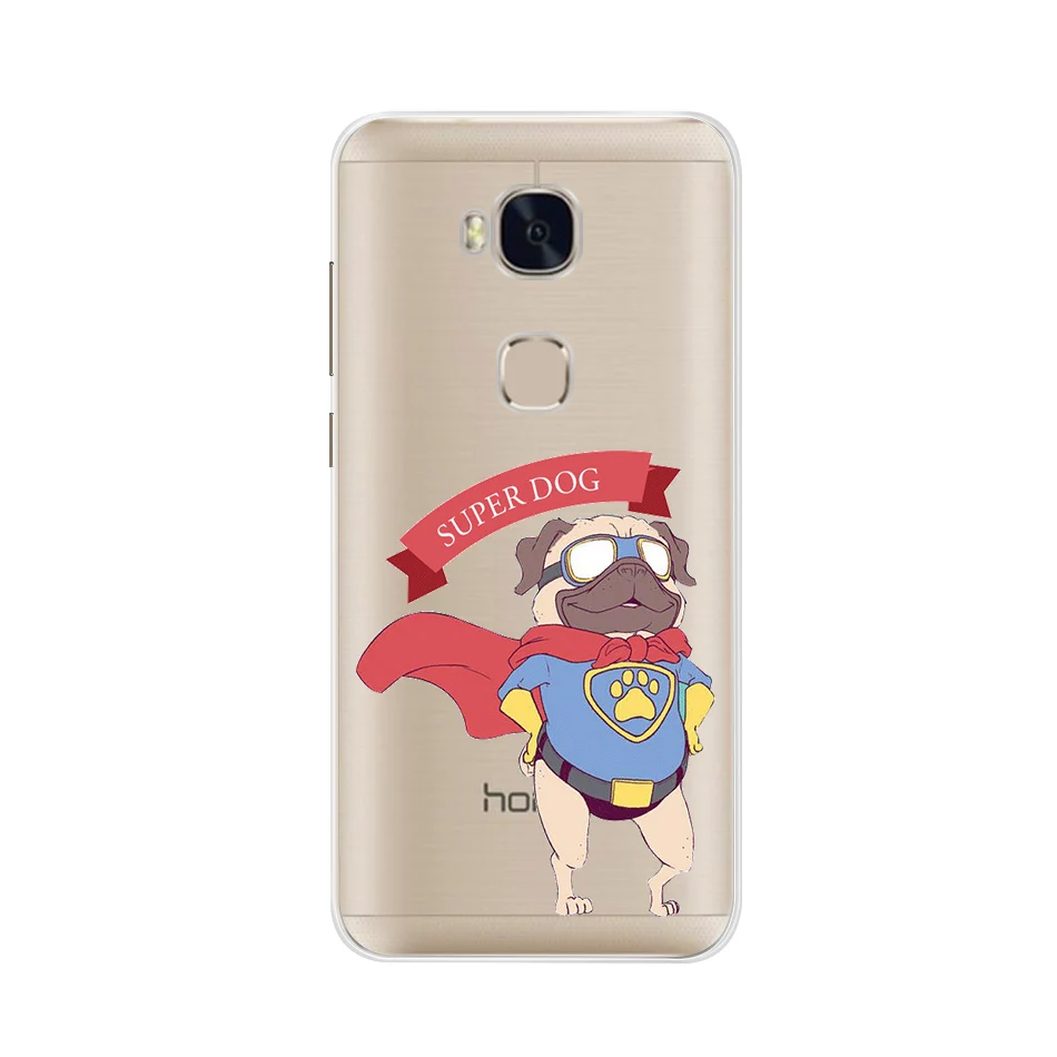 Серый Чехол с рисунком для huawei Honor 5X, Мягкий ТПУ силиконовый чехол для телефона, для huawei GR5, Honor 5X, чехол s, чехол для huawei Honor 5x5 X - Цвет: Серый