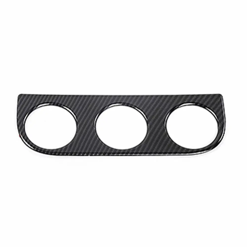 Carbon Fiber Черное карбоновое волокно для салона автомобиля, панель управления, накладка, АБС рамка, украшение для автомобиля, Стайлинг, подходит для Jeep Wrangler 2011 - Название цвета: Carbon Fiber