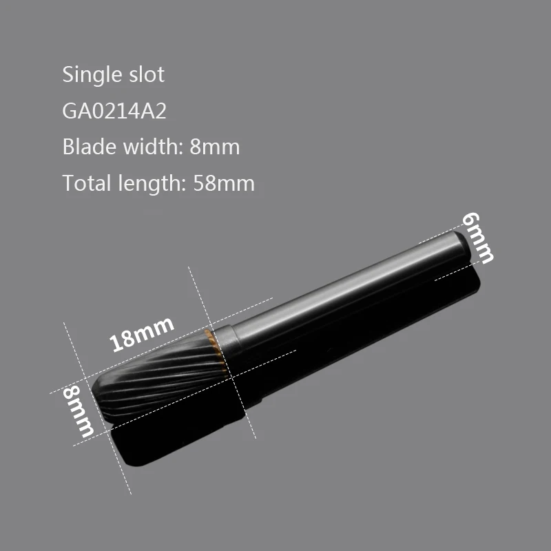 Single slot 8mm W Тип твердого сплава Вольфрамовая сталь роторная хонинговая головка фреза Набор металла Расточная головка шлифовальная стиральная машина цилиндрическая - Цвет: Single slot 8mm