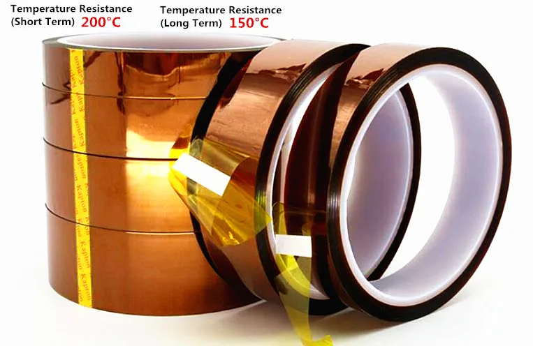 

30meter x 5-50mm 10pcs High Temperature Polyimide Tape Heat Resistant Insulation Polyimide Film Adhesive Tape supply