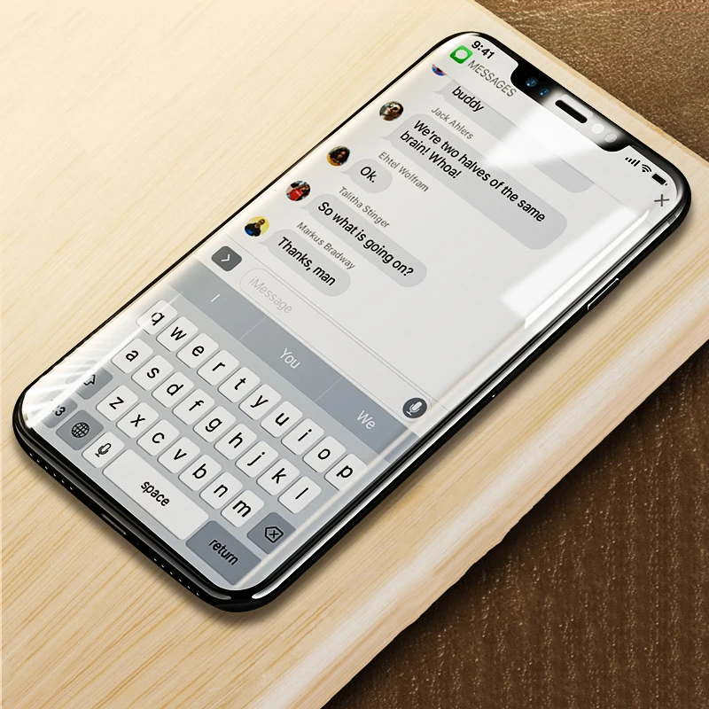 PZOZ для Apple iPhone X закаленное стекло полное покрытие 3D Защитная пленка матовая