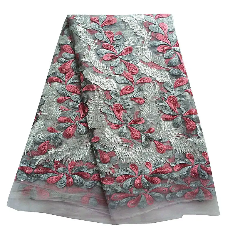 Серебро Фиолетовый Зеленый Золотой 2016 Швейцарский Африканский Шнурок Ткани Для