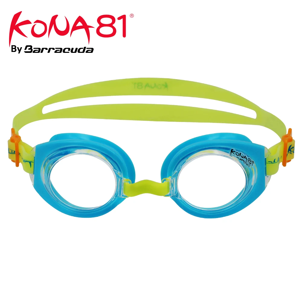 

Barracuda KONA81 Kids Swimming Goggles, UV Protection, Triathlon, Open Water,Anti-Fog, For Ages 6-12 Year-Olds #71255 Clear Blue