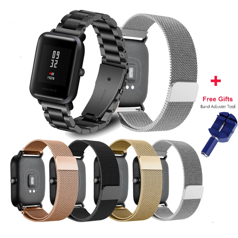 Ремешок Миланская петля для умных часов Xiaomi Huami AMAZFIT Bip металлический сменный