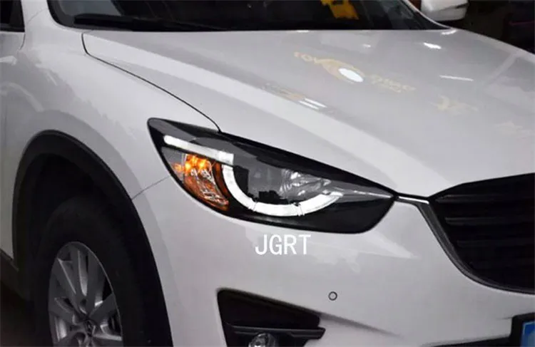 2 шт. автомобильный стиль светодиодный фары для Mazda CX-5 2013- для CX-5 Головной фонарь светодиодный DRL Объектив двойной луч H7 HID Xenon bi xenon объектив