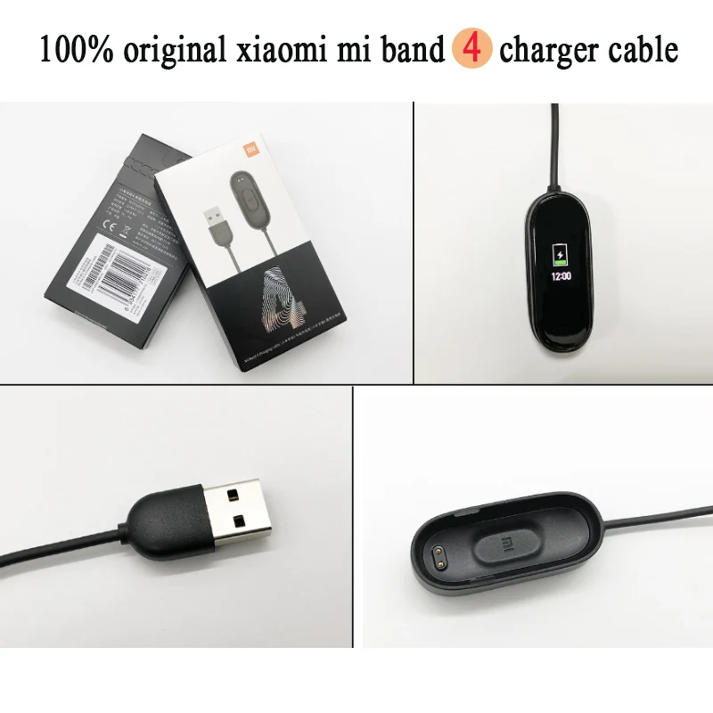 Оригинальный Xiaomi mi Band 4 зарядный кабель usb для смарт браслеты band 3