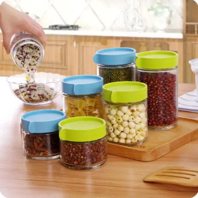 Стекло jar Сухофрукты зерна Пластик бак бытовой прозрачный герметичного хранения Бутылочки