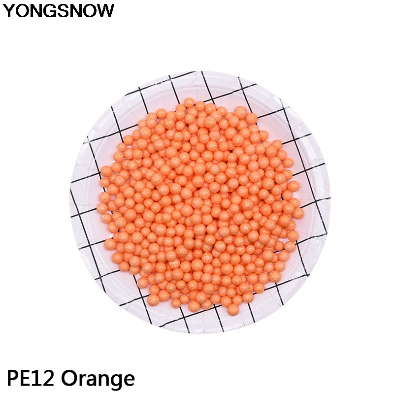 PE12 ORANGE По 8 мм 1/2/5 бутылок разноцветный пенополистирол пены мяч бусины для рукоделия наполнитель для подушки/диван/воздушный шар/игрушка/Подарочная коробка вечерние Декор - Цвет: PE12 ORANGE