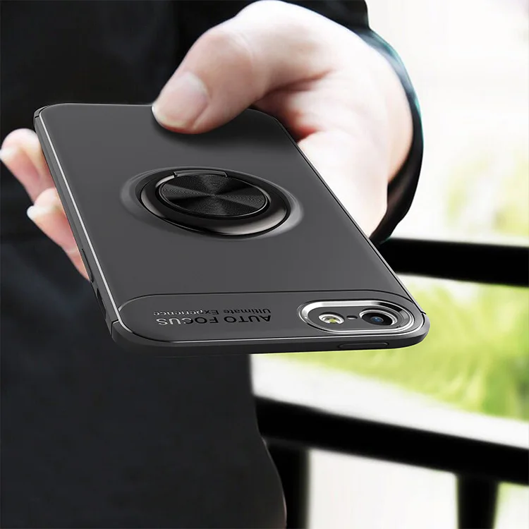 360 Rotating Finger Ring Full Phone Cover For Iphone 5 5s se Cases Magnetic Car Holder Soft Case Se Fundas Capa |
