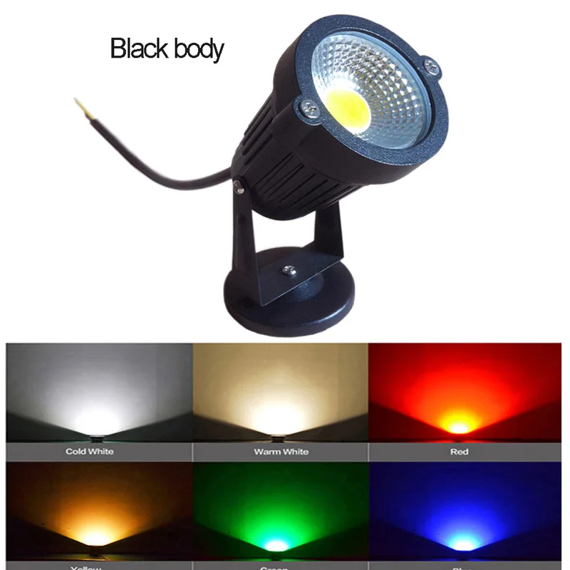 Наружные светодиодные Ландшафтные фонари 110-240 В COB 3 Вт 5 теплый белый RGB IP65