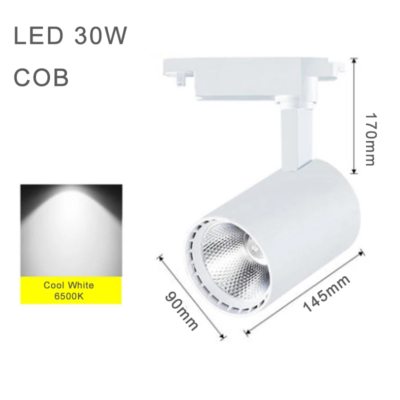 White 30W COB Горячая алюминиевый светодиодный светильник Современный COB прожекторы супер яркость изюминка объект Модный магазин освещение эффект династии - Испускаемый цвет: White 30W COB