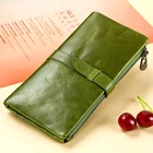 Кошельки Женская сумочка GZCZ, брендовый кошелек на молнии, длинный Дамский кошелек из натуральной кожи, тонкий кошелек с держателем для телефона