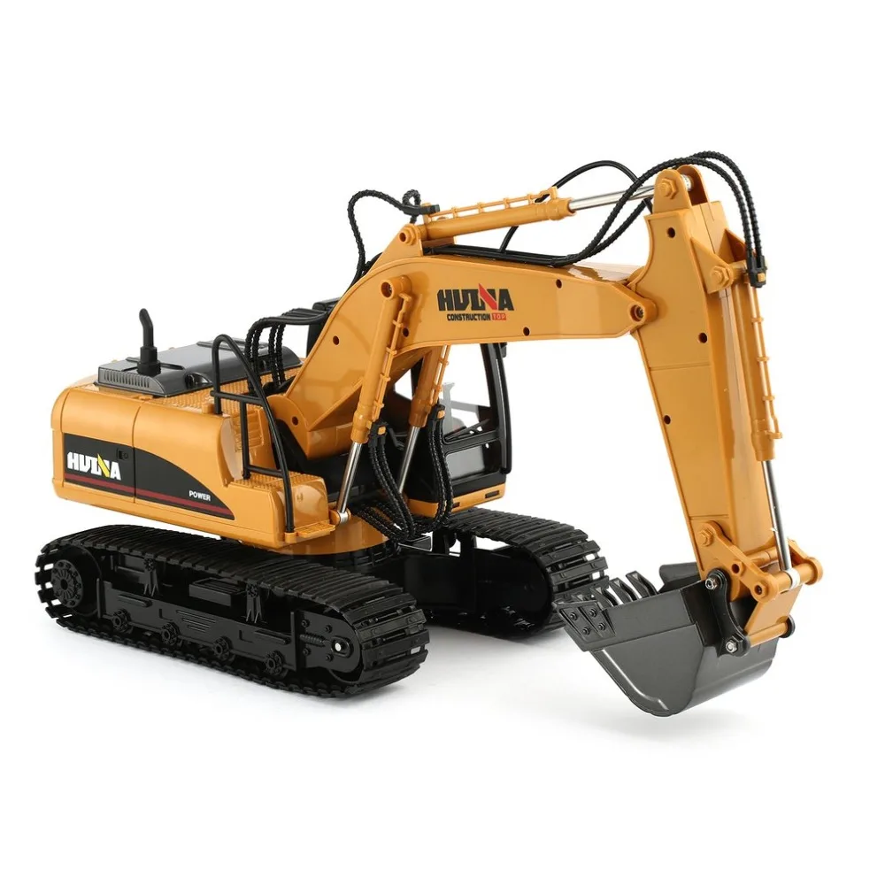 HUINA 1550 RC экскаватор 680 градусов вращение сплава ведро 1/14 15CH строительство автомобиля игрушка подарок с прохладным звуком/свет Effec zx