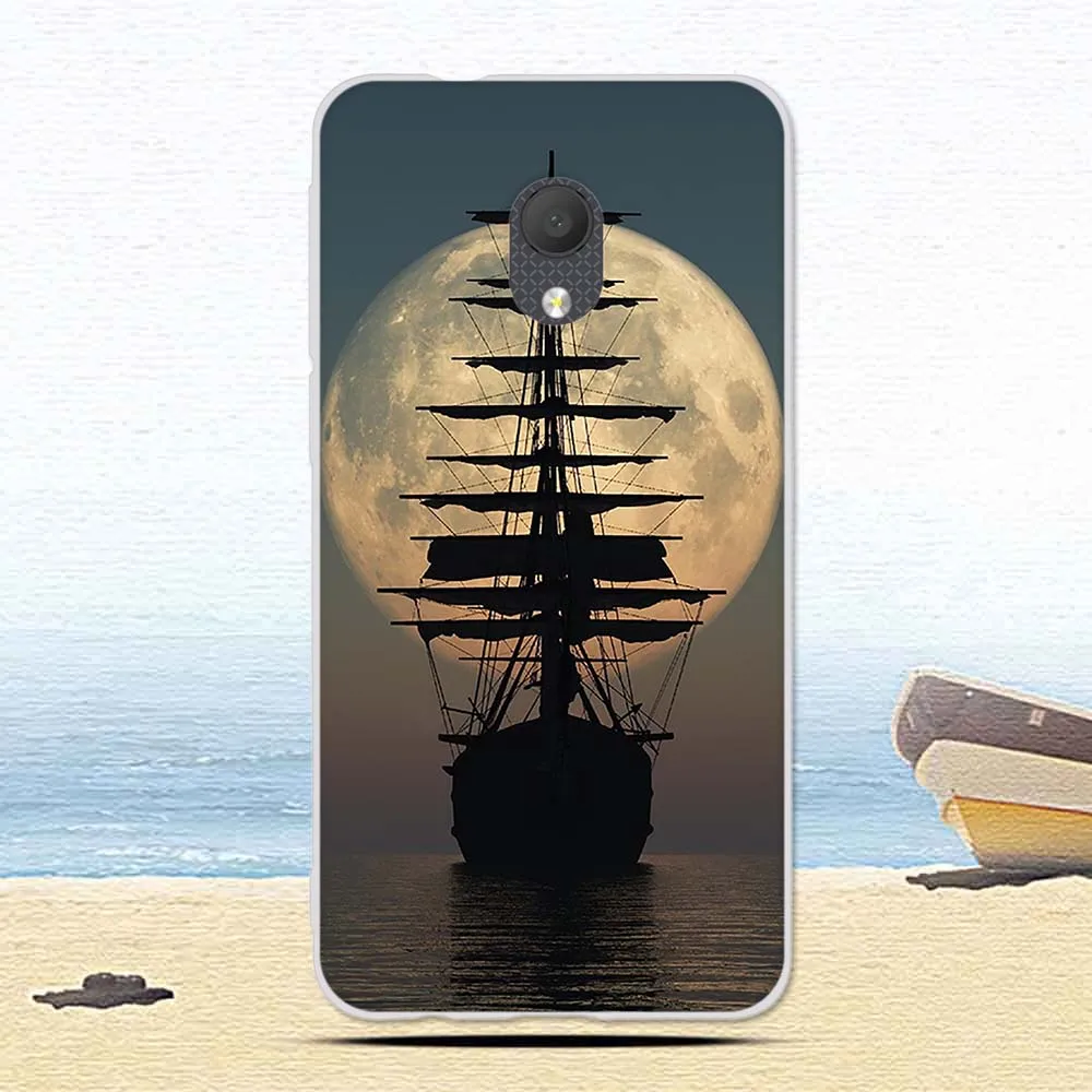 2 ТПУ чехол для Alcatel 1C 5003D Мягкая силиконовая задняя крышка для AlcatelC цветы Кот цветной узор защитный чехол для телефона s - Цвет: 2