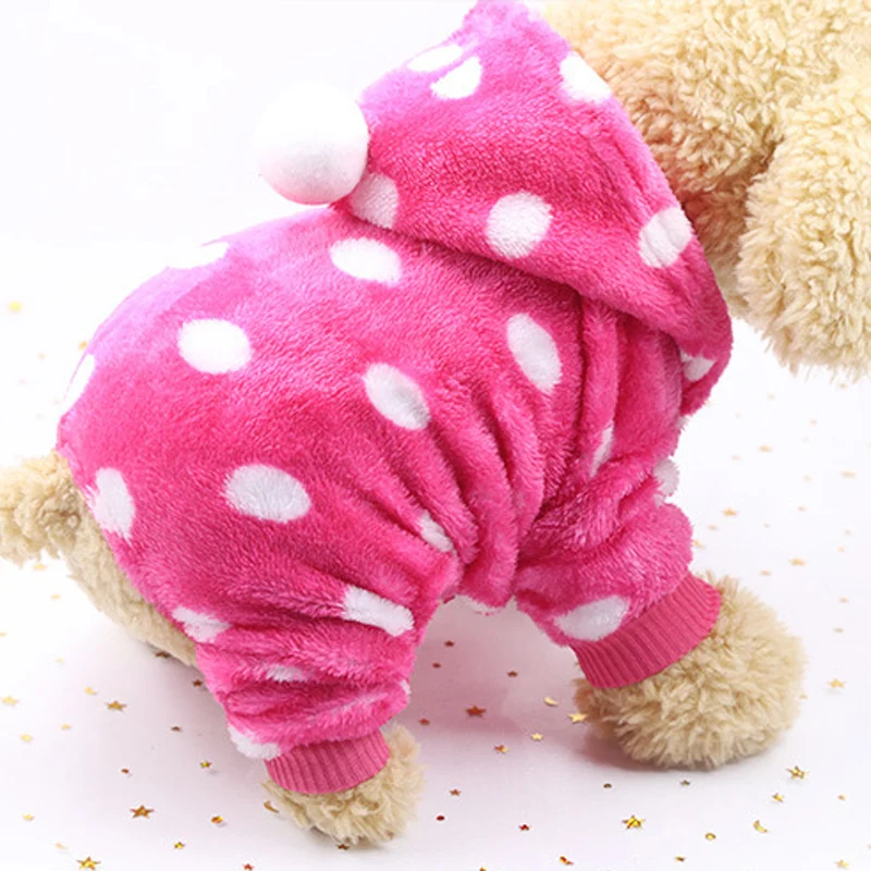 B6 Winter Soft Fleece Pet Dog Jumpsuit Clothes Warm Small Dogs Chihuahua Pug Hooded Coat Jacket Puppy Cat 4 legs Clothing Outfit | Дом и сад
