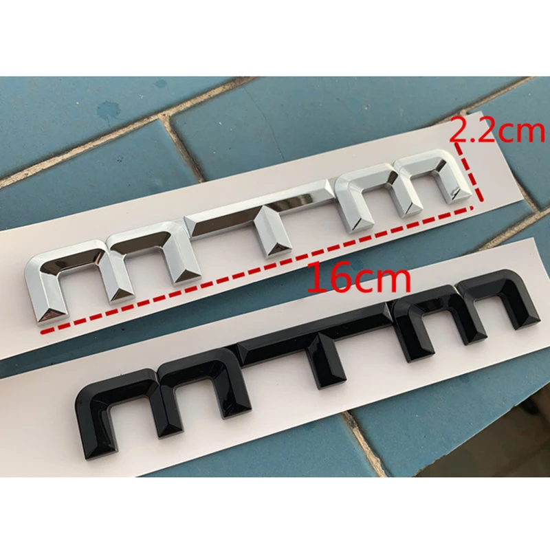 

MTM ABS Emblem Car Styling Refitting Trunk Logo Badge Sticker for Audi A4L A3 A5 A6L for VW Golf CC Tiguan Chrome Glossy Black