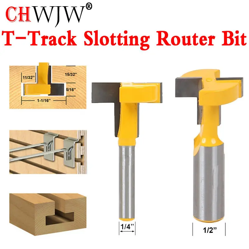 1 шт. Т образный и пазов с хвостовиком 1/4 дюйма 8 мм 1/2 дюйма|slot router bit|router bitwoodworking bits |
