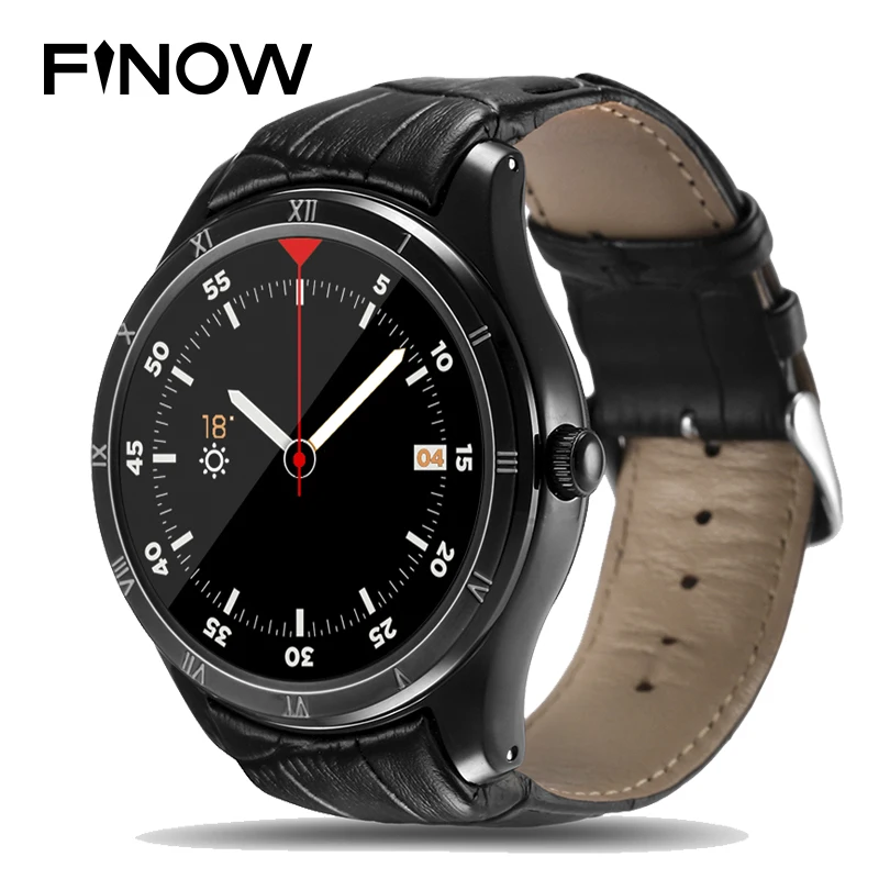 Finow Q5 Смарт часы Для мужчин Android 5 1 MTK6580 Bluetooth SmartWatch 39 дюйма OLED Дисплей SmartWatches IOS relojes