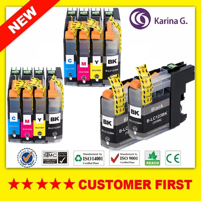 Совместимый с LC123 LC121 костюм для Brother DCP-J552DW J752DW J132W J152W J172W MFC-J470DW J650DW J870DW J245
