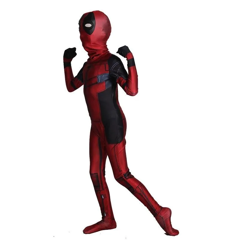 Дэдпул, карнавальный костюм, боди, WADE Wilson, комбинезон, фантазия, для взрослых, на Хэллоуин, спандекс, лайкра, Zentai, кобура, пояс, дети, с маской