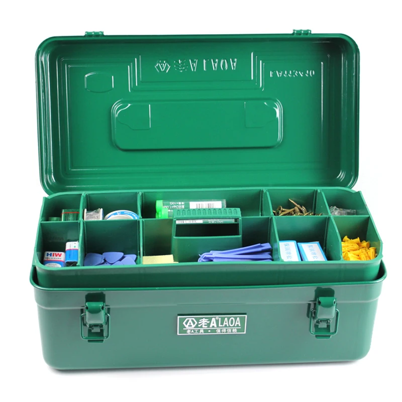 LAOA Multifunction Thicken Iron toolkit Size(410*210*180mm) Professional repair ToolBox Household parts box | Инструменты