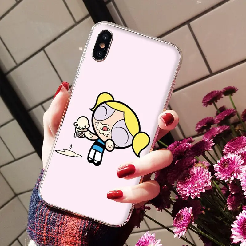 Yinuoda супер милый Powerpuff Girls Мягкий силиконовый чехол для телефона для Apple iPhone 8 7 6 6S Plus X XS MAX 5 5S SE XR мобильных телефонов - Цвет: A3