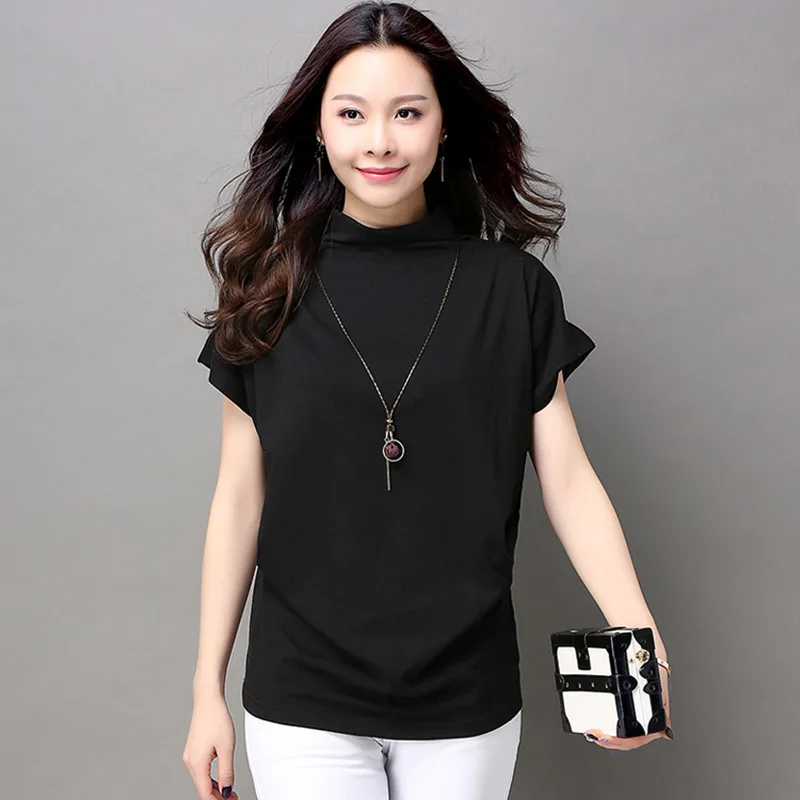 Футболка женская хлопковая с коротким рукавом летучая мышь лето 2018|t shirt women|camisetas