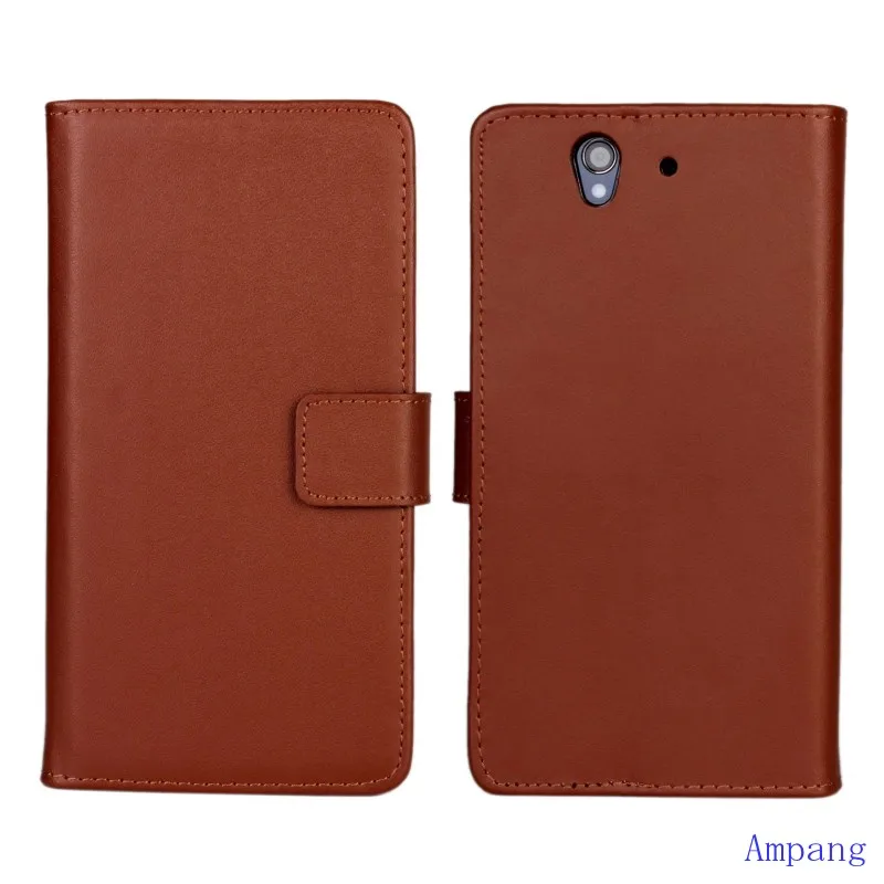 Коричневый Премиум кожаный чехол для sony Xperia Z чехол C6603 C660x L36i C6602 с отделением для карт чехол из натуральной кожи для sony Xperia Z L36h чехол - Цвет: Коричневый