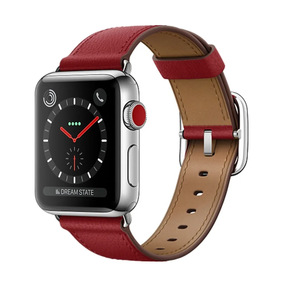 Кожа классический ремень с пряжкой для apple watch 4 группа 42 мм/44 мм iwatch серии 3 2 1