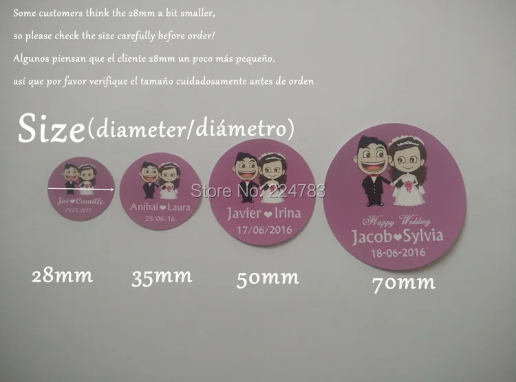 100 Pieces 2.8-7CM Custom Personalized Wedding Stickers Invitations Candy Favors Gift Boxes Labels Birthday Logo Photo