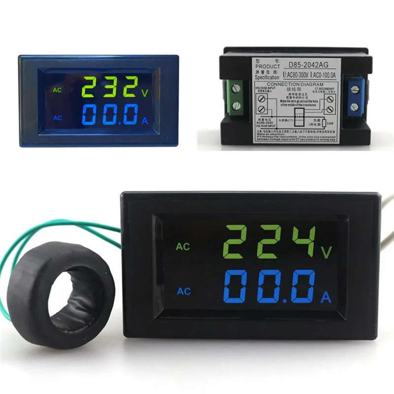 AC 80 300V 0 100A HD Цвет желтый синий размеры 34–43 ЖК дисплей активный Мощность цифровой