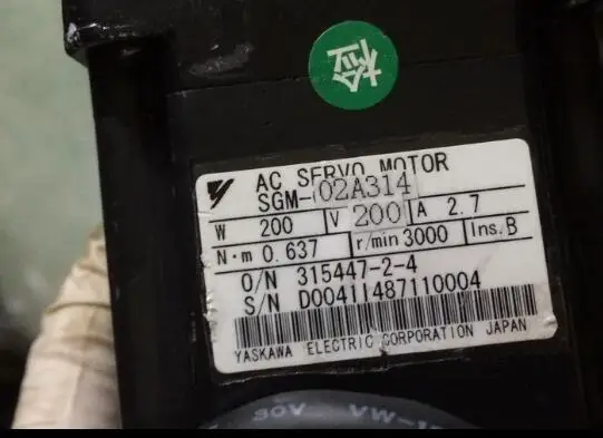 

Servo motor SGM-02A314 , 90% appearance new ; 3 months warranty ; in stock, fast delivery